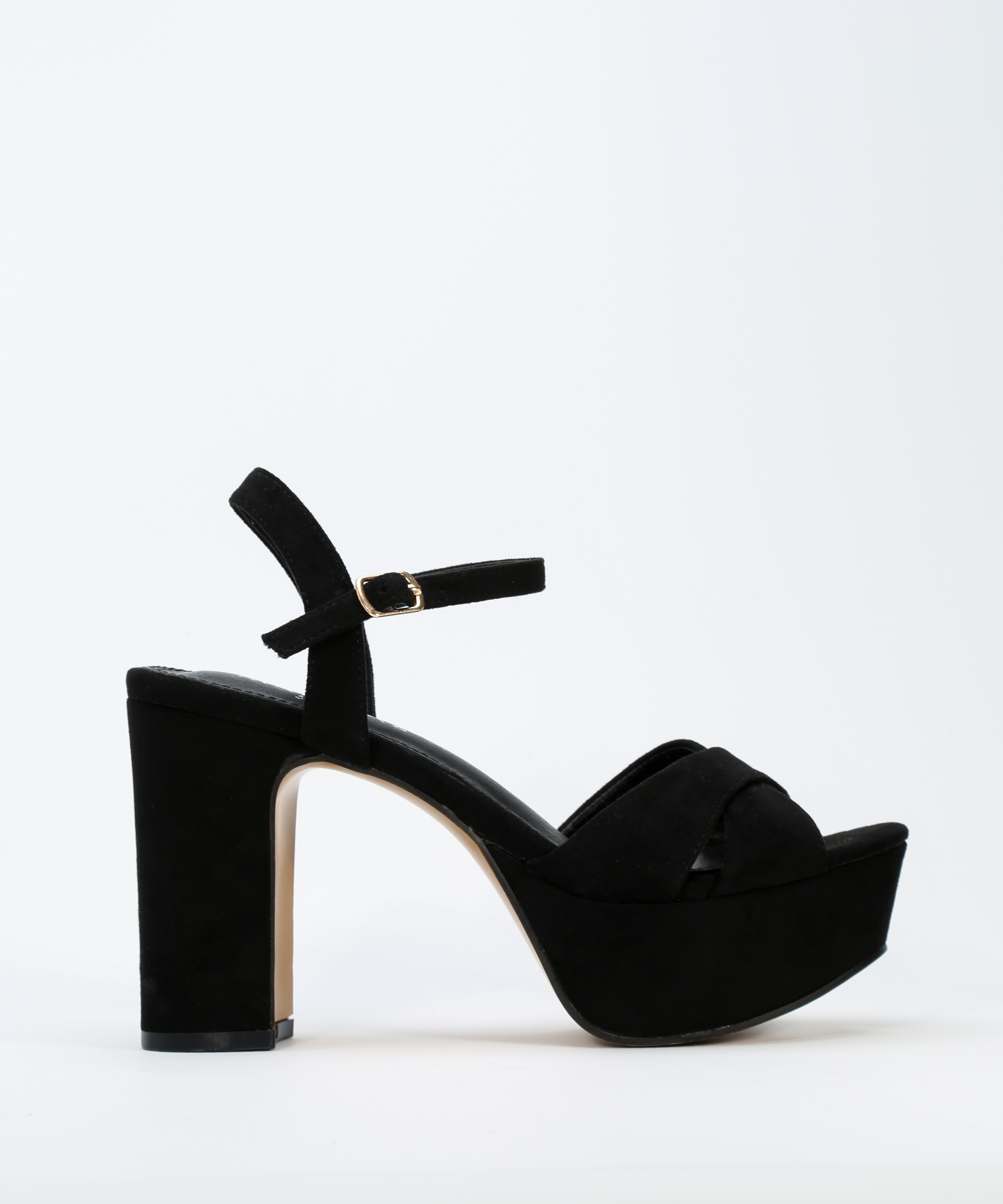 Sandálias plataforma efeito camurça image number null